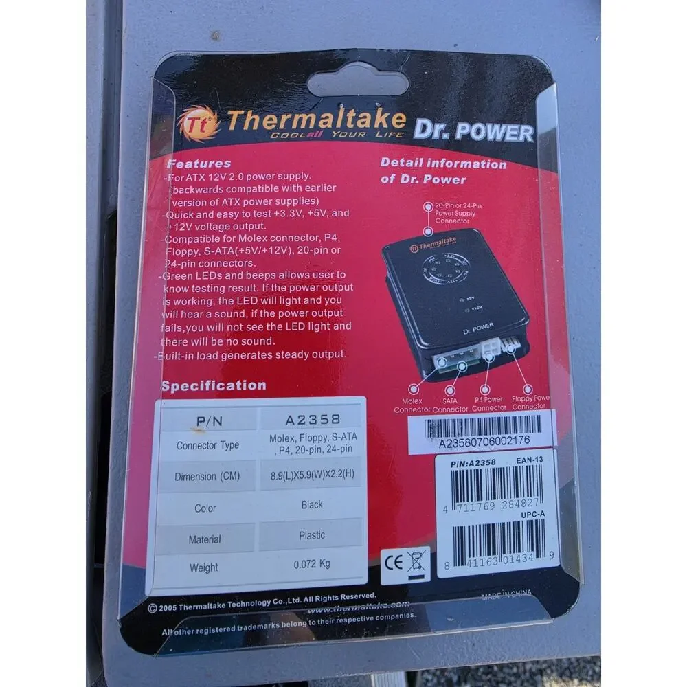 Thermaltake Dr. Power A2358 Power Visual Power Supply Meter / NEW